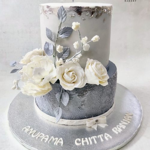 25th Silver Anniversary Cake