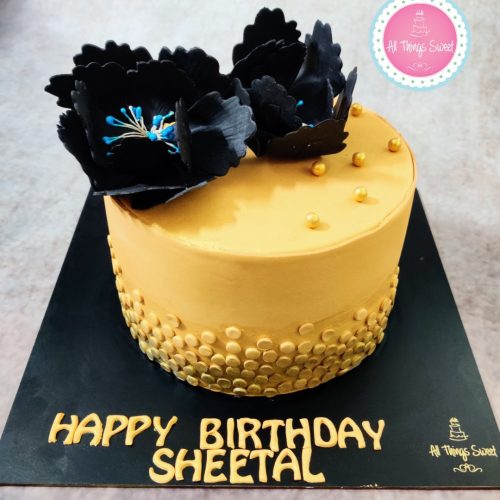 Gold and black Cake 2 kg 4500_-