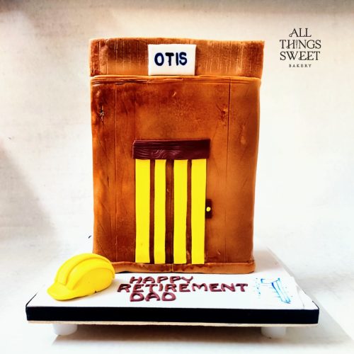 Otis Lift Retirement Party Cake