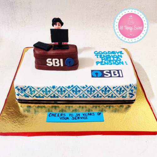 SBI officer Retirement Cake