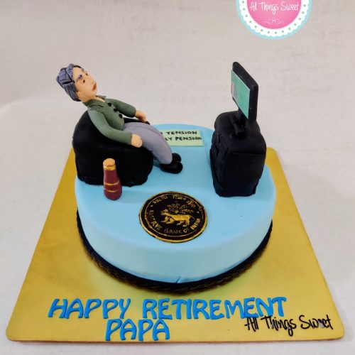 Stay at home retirement cake