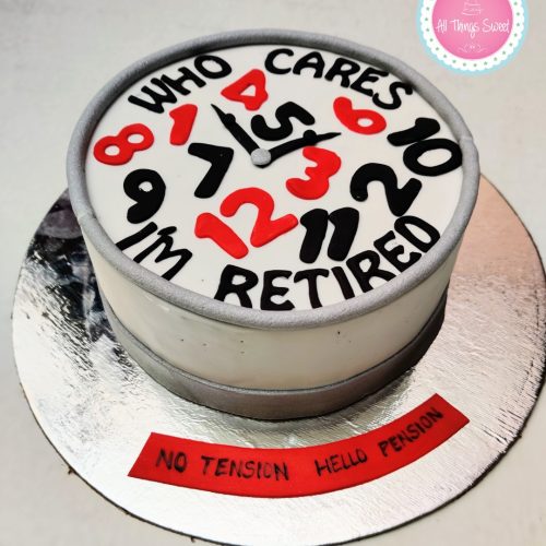 'Who Cares' Retirement Cake